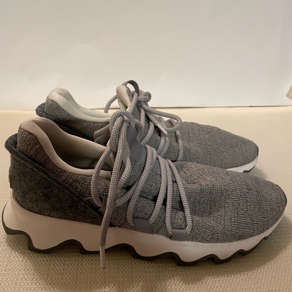 Sorel Light Gray Knit Sneakers